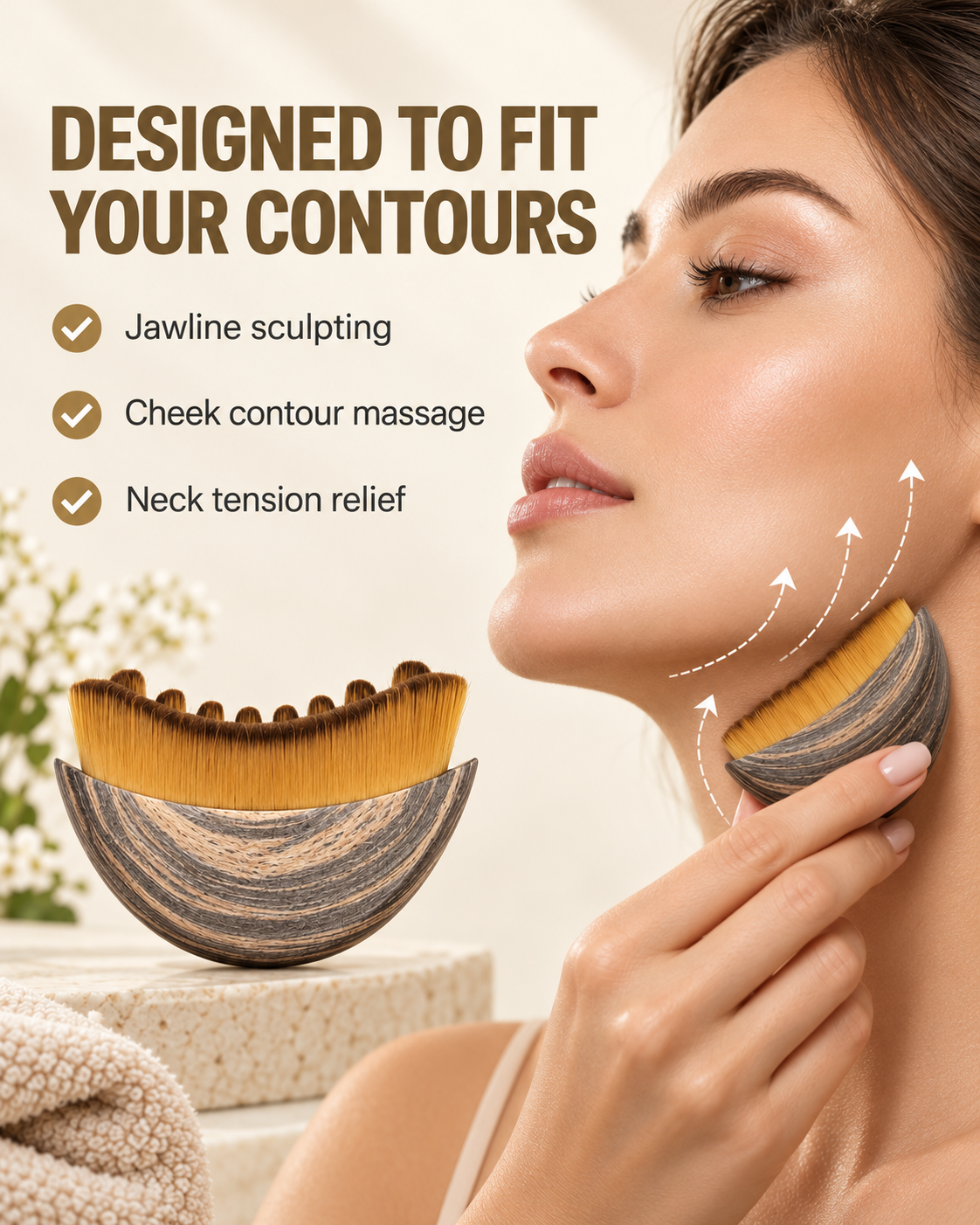 Ondelle Lymphatic Contour Face Brush — Sculpting Facial Massager