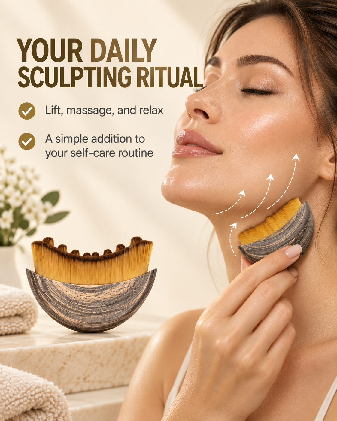 Ondelle Lymphatic Contour Face Brush — Sculpting Facial Massager