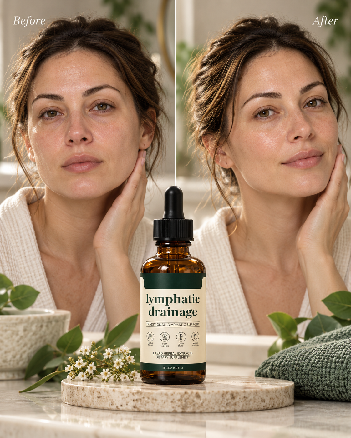 Ondelle Lymphatic Drainage Drops — Herbal Liquid, 2 fl oz
