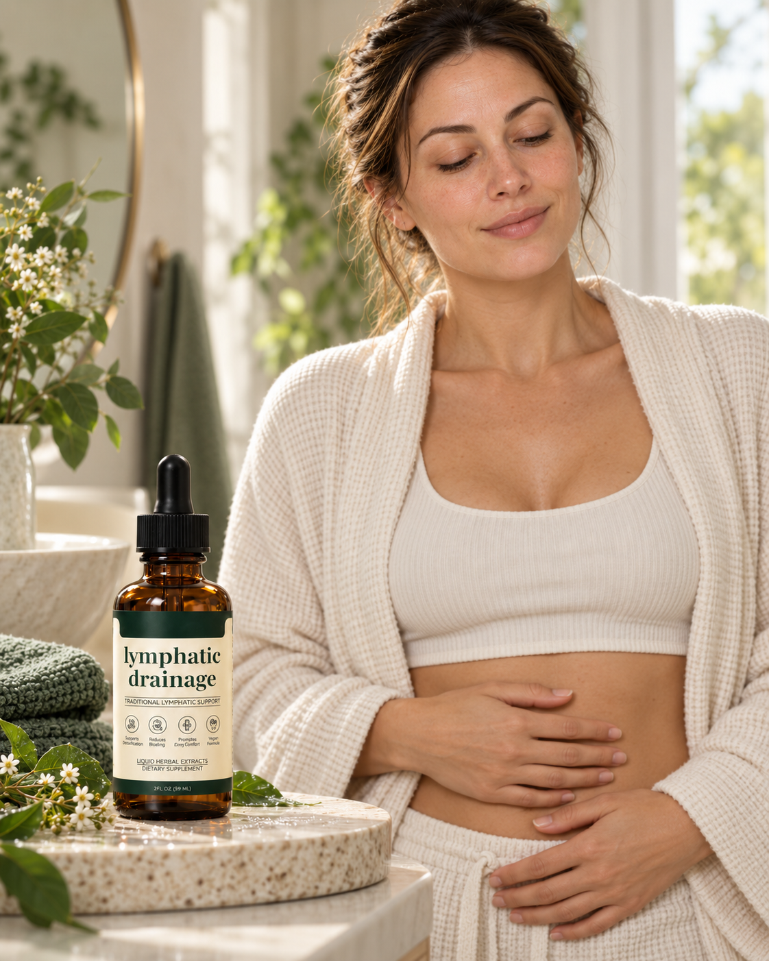 Ondelle Lymphatic Drainage Drops — Herbal Liquid, 2 fl oz